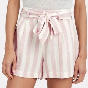 Rails Petal Pink and White Striped High Waist Shorts